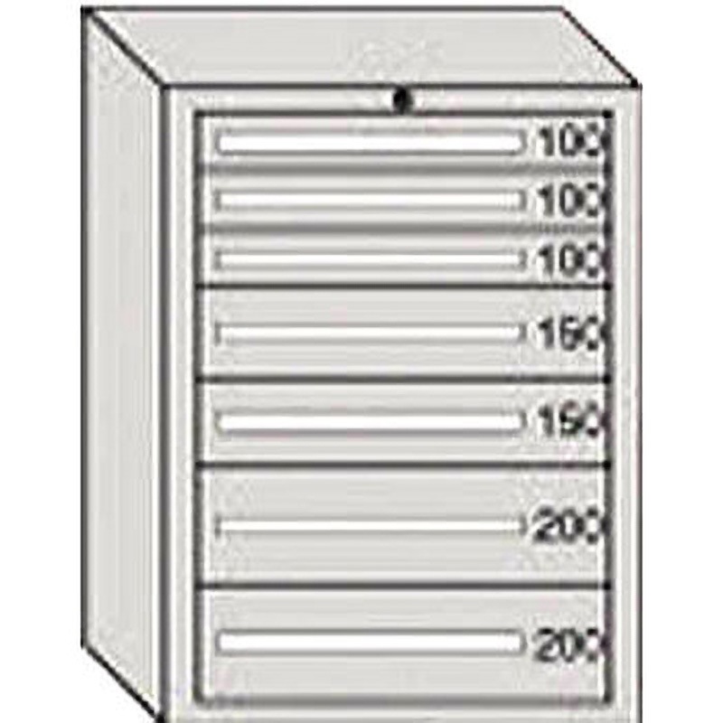 DX1007G デラックスキャビネット(ライトグレー) 大阪製罐 外寸法811×557×1081mm  DX1007G 109,900円