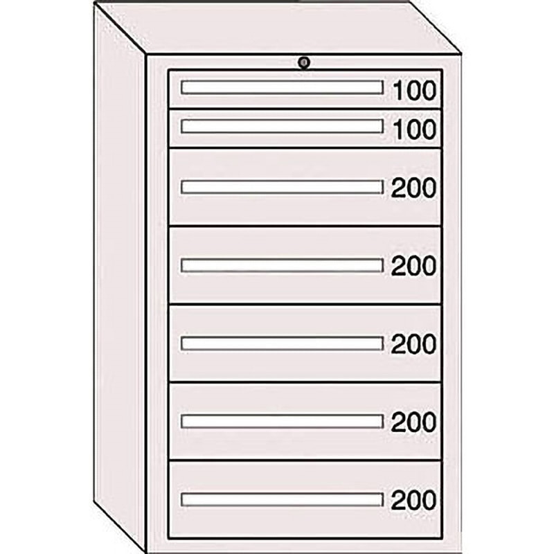 DX1206G デラックスキャビネット(ライトグレー) 大阪製罐 最大積載量1500kg 外寸法811×557×1281mm  DX1206G