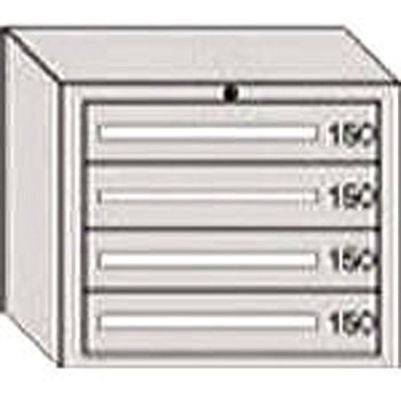 DX602G デラックスキャビネット(ライトグレー) 大阪製罐 最大積載量750kg 外寸法811×557×681mm  DX602G