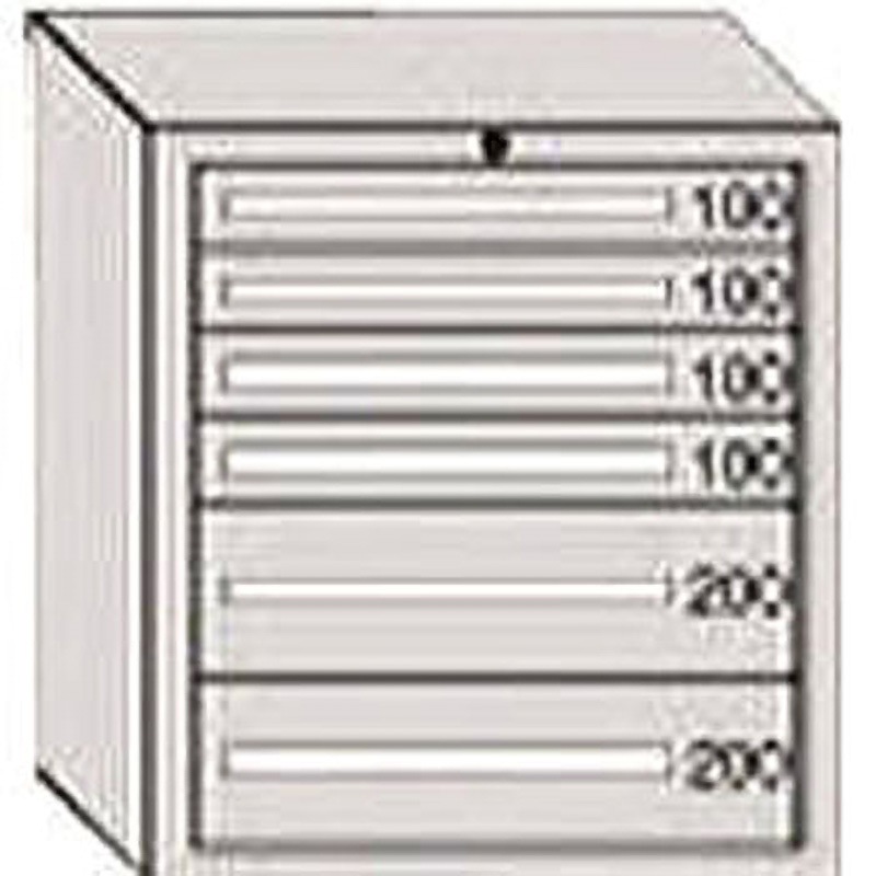 DX807G デラックスキャビネット(ライトグレー) 大阪製罐 最大積載量1000kg 外寸法881×557×881mm  DX807G