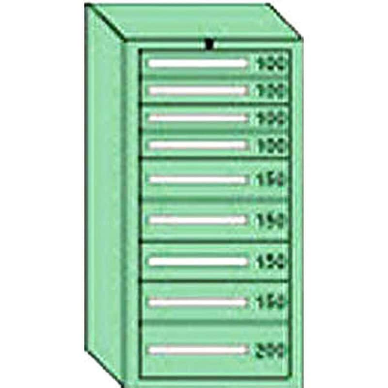 51210 軽量キャビネット 大阪製罐 引出し数9 外寸法591×557×1281mm