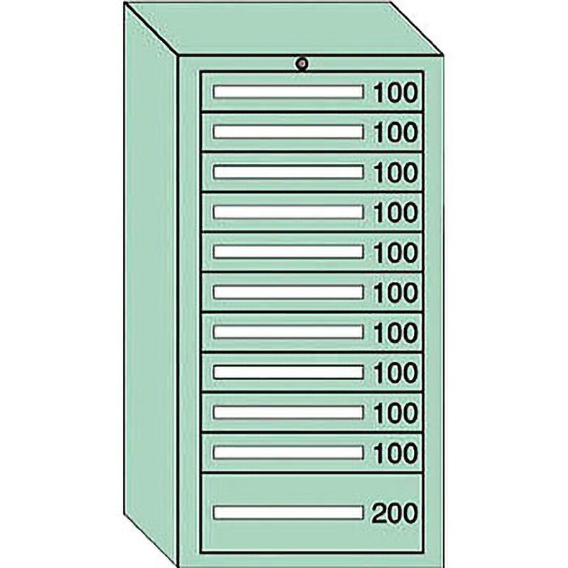 51217 軽量キャビネット 大阪製罐 引出し数11 外寸法591×557×1281mm