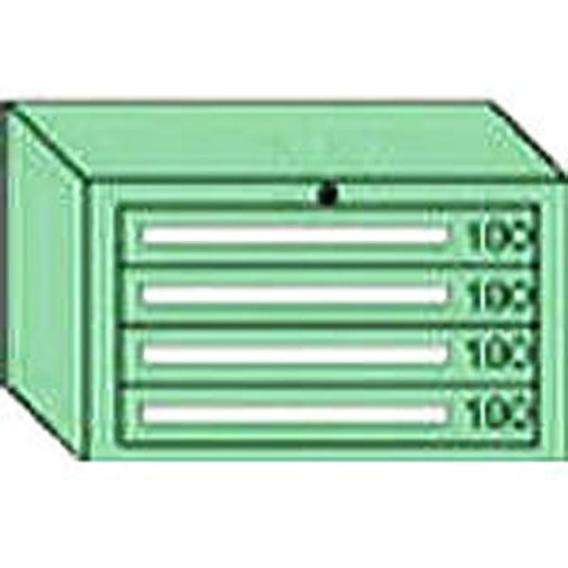 DX401 重量キャビネット 大阪製罐 最大積載量500kg 若草(グリーン) 引出し数4 外寸法811×557×481mm  DX401