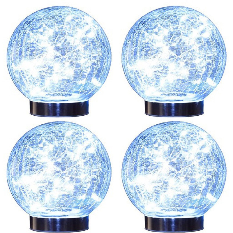 WLL-1030-2(WH)×4 LEDソーラーライト piccolo(ピッコロ) YAMAZEN(山善) 0.06W相当 LED30灯  1セット(4個)