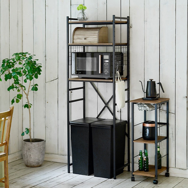 KPB-2942(ABR/SBK) すき間 キッチンワゴン (幅30cm) キャスター付き 1