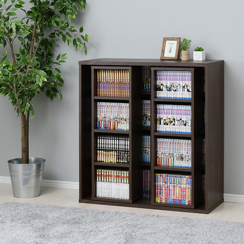 ブラフマン　CD15セット CPB-9090SL(WL3D) スライドブックシェルフ 1台 YAMAZEN(山善) 【通販