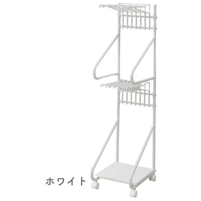RSL-77(WH2) スラックスハンガースリム(2段) 棚・キャスター付き