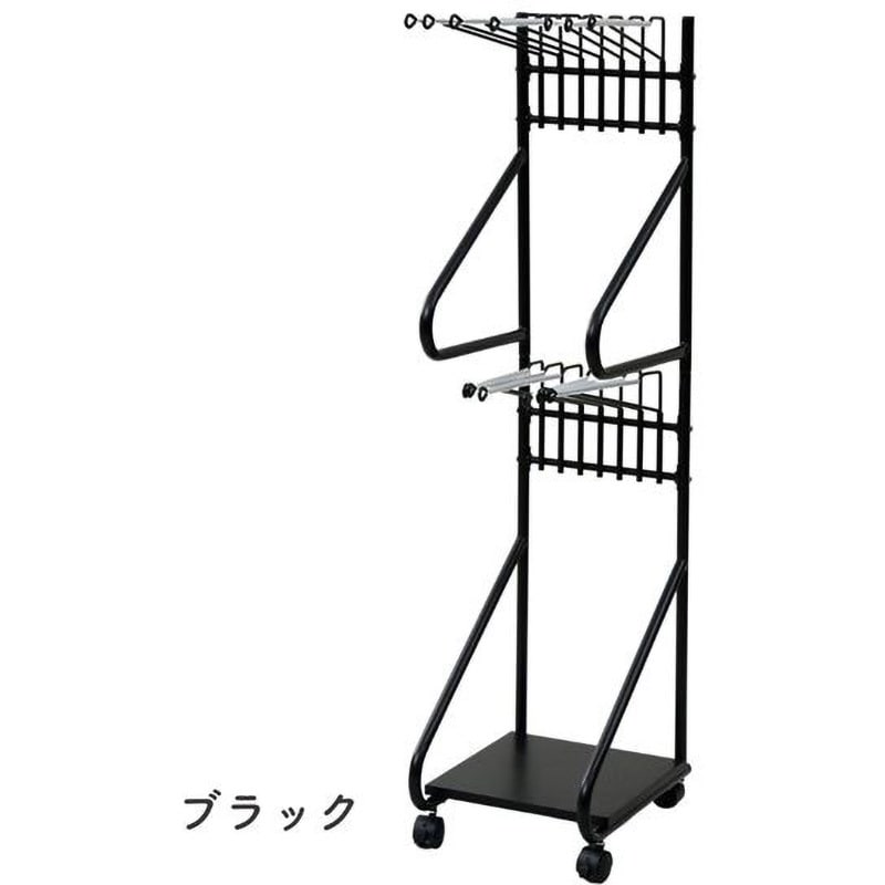 RSL-77(BK4) スラックスハンガースリム(2段) 棚・キャスター付き