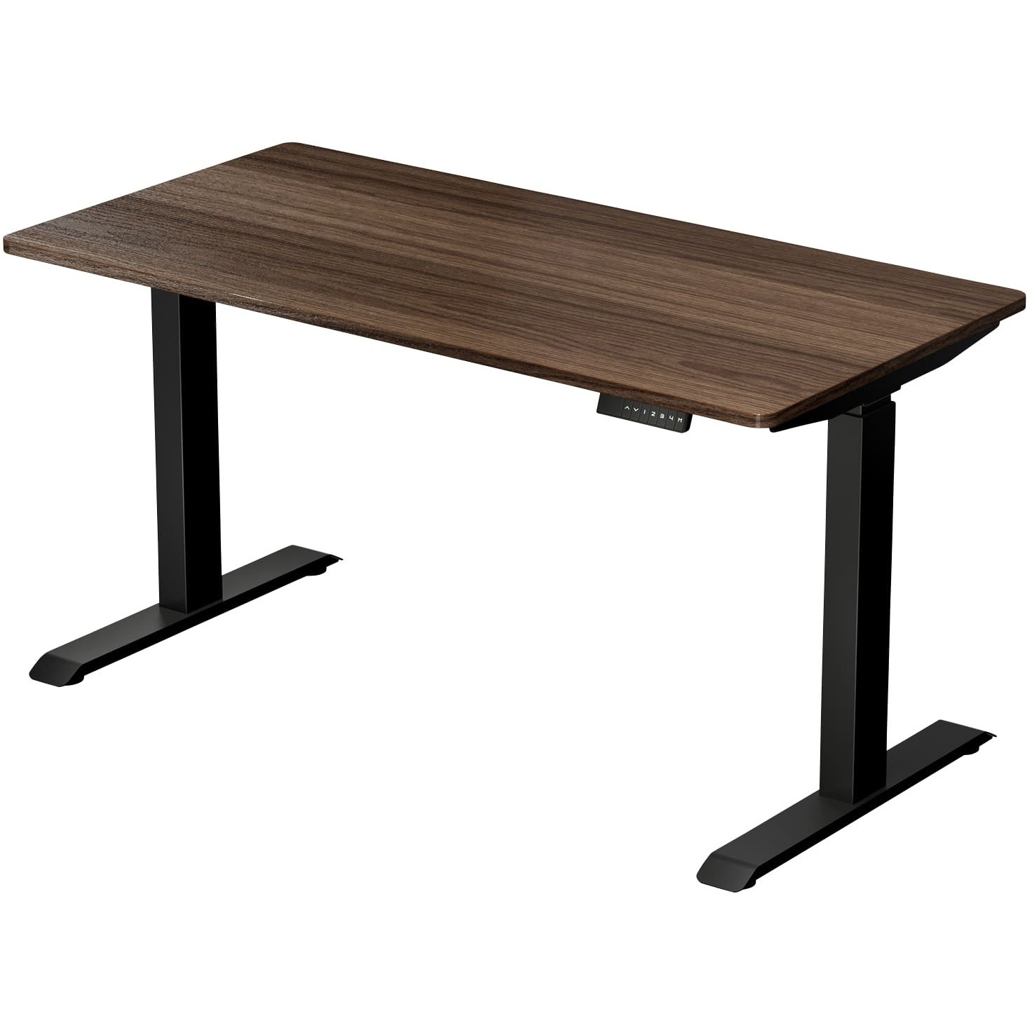 ELD-1470(DBR/MBK) 電動昇降デスク メモリー機能付き 2モーター 幅100/120/140 奥行70 高さ71-117cm YAMAZEN(山善) 幅1400mm