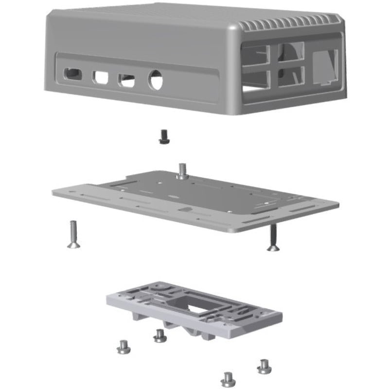 RPHD-4B-N-S Raspberry Pi 4B 放熱型DINレールケース RPHD