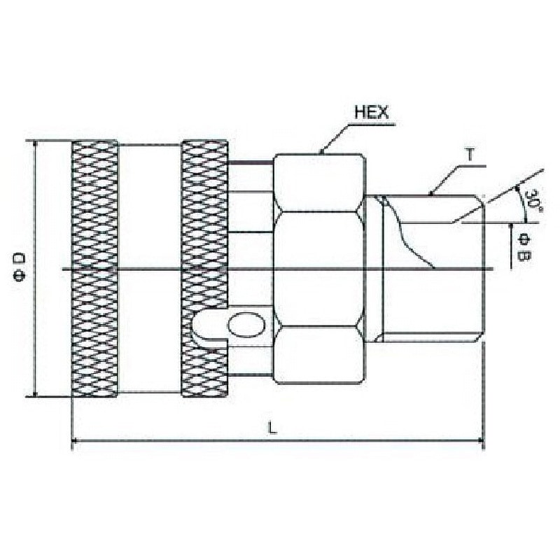 JET-04SM-L 高圧洗浄機用抜け防止ロックボール付カプラ SMタイプ 1個