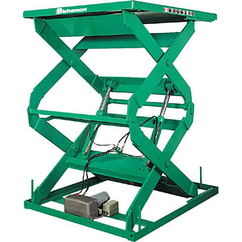 2X10914F ビシャモン テーブルリフト 1TONフートシキ ビシャモン 荷重1000kg 油圧駆動式