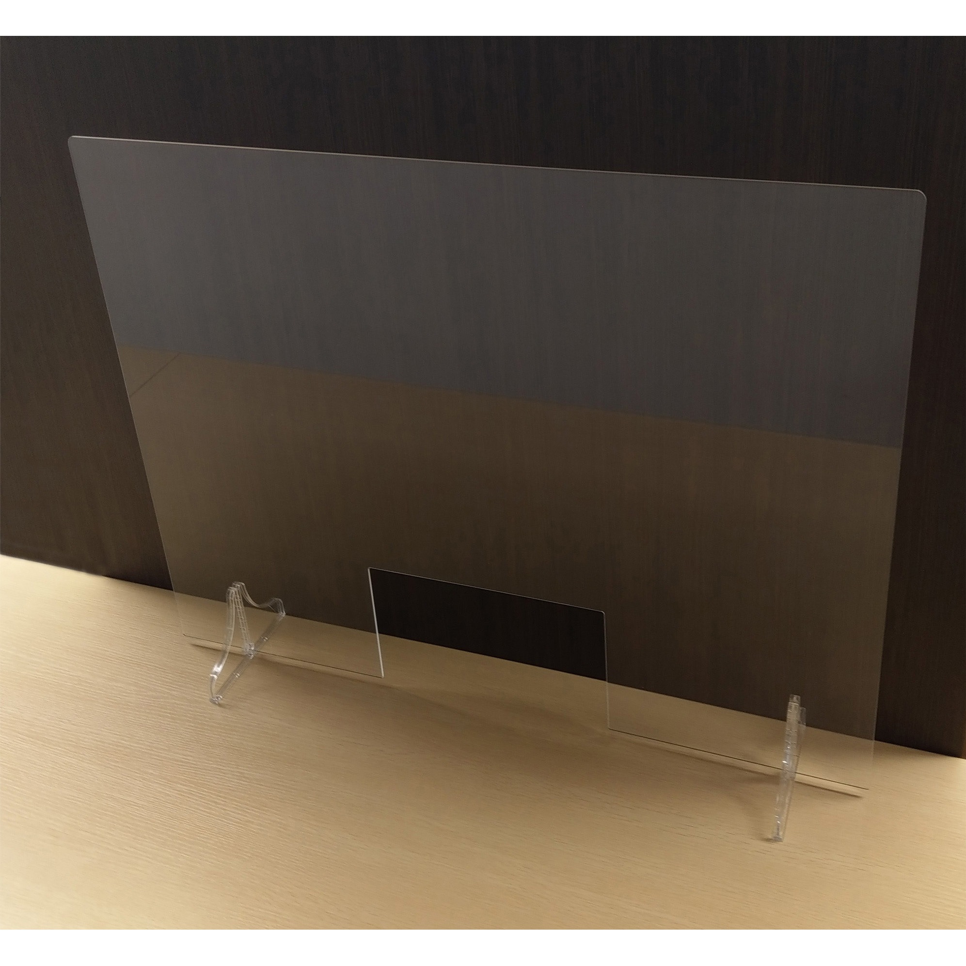 17700 卓上飛沫防止パーテーション アクリル板 カンテック 透明色 幅600mm