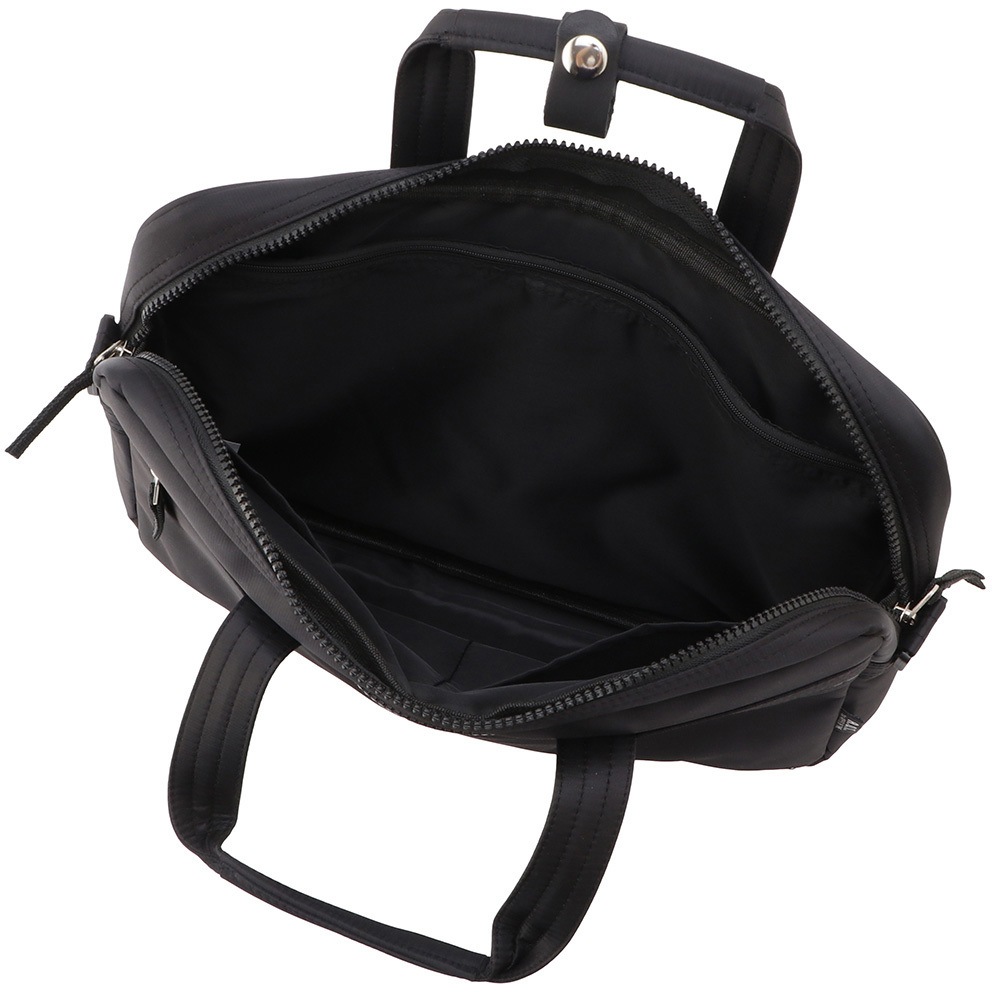 3843 B5ビジネスバッグ A.O.T 2WAY ポリエステル ブラック/グレー色