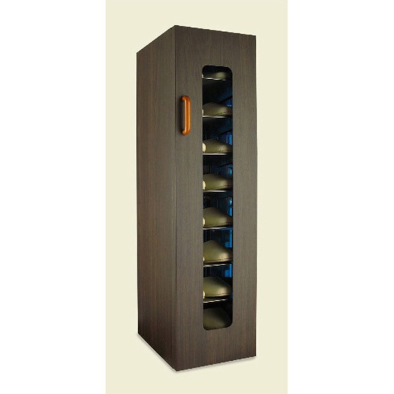 H8-010 UVクリーン エクセレント スリッパ殺菌保管庫 8足保管  エクセレント(総木目調) 左取っ手 東邦歯科産業 ウォールナット色 幅27cm奥行36cm高さ101cm  H8-010