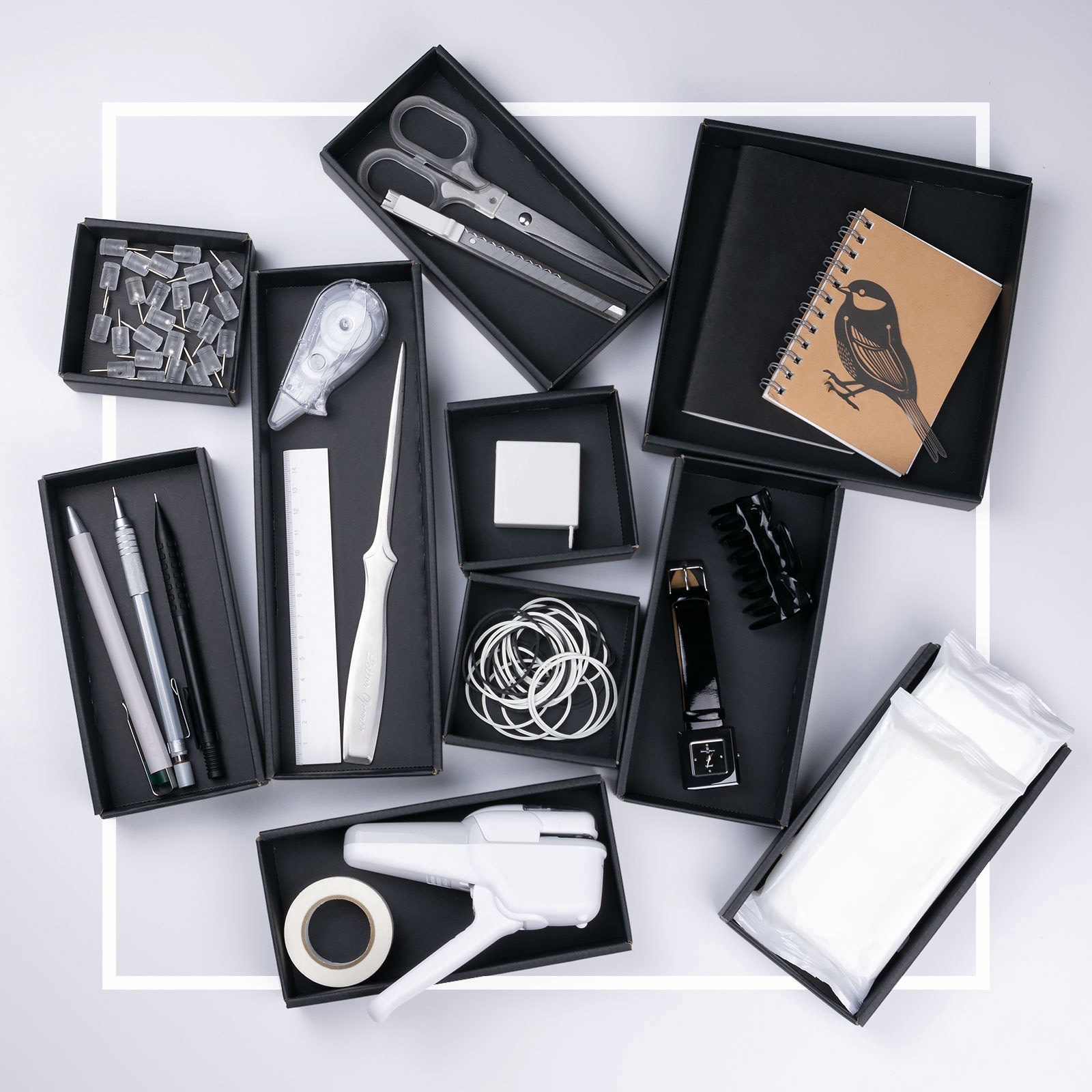 遺品　生前整理　アクセサリー　最終値下げ　お値引き不可 7000006 引き出しキレイ 整理トレイ SHIKI 浅型 1セット(10個