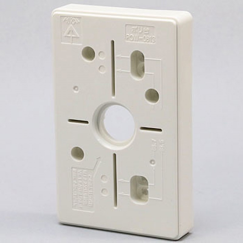POW-0813W ポリ台(照明器具取付用プラスチック絶縁台) 角型 未来 POW-0813W ポリ台(照明器具取付用プラスチック絶縁台) 角型 未来