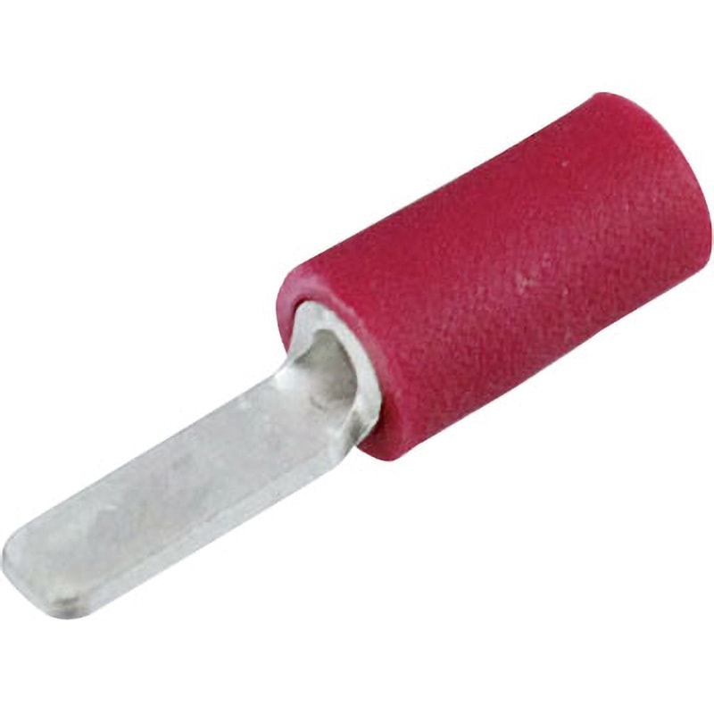 V1.25-1AF アカ  (LF) ビニル絶縁付板状端子(ストレート形) JST(日本圧着端子製造) 板形 電線抱合範囲0.25～1.65mm<sup>2</sup> 1袋(1000個)