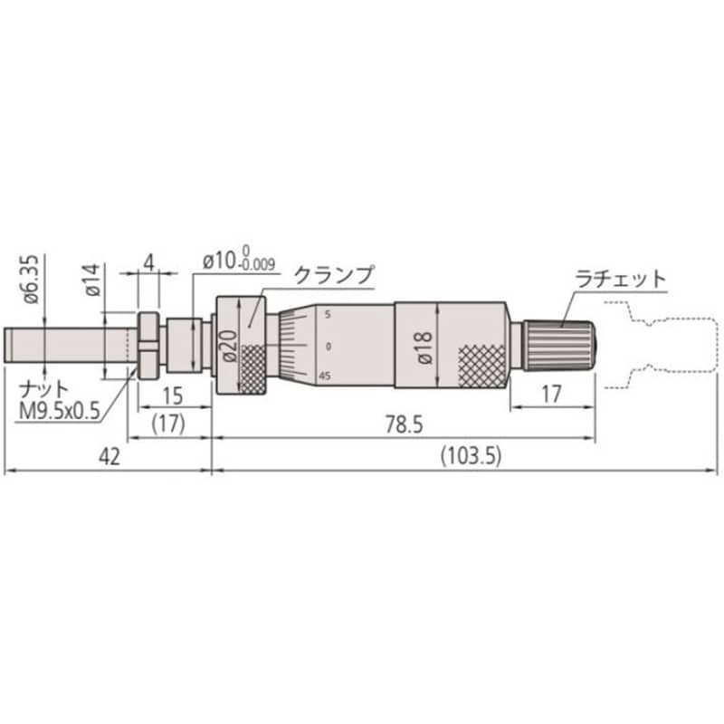MHN2-25L(JCSS校正証明書付) マイクロメータヘッド (150シリーズ MHN2-25L(JCSS校正証明書付) マイクロメータヘッド (150シリーズ