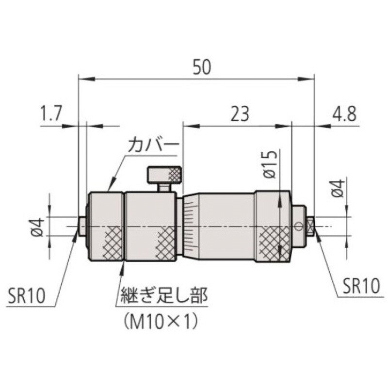 IMZ-M つぎたしロッド形内側マイクロメータ 1台 ミツトヨ(Mitutoyo) 【通販モノタロウ】