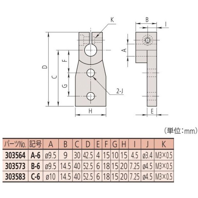 C-6 マイクロメータヘッド取付金具 Mitutoyo(ミツトヨ) ミツトヨ品番303583   C-6