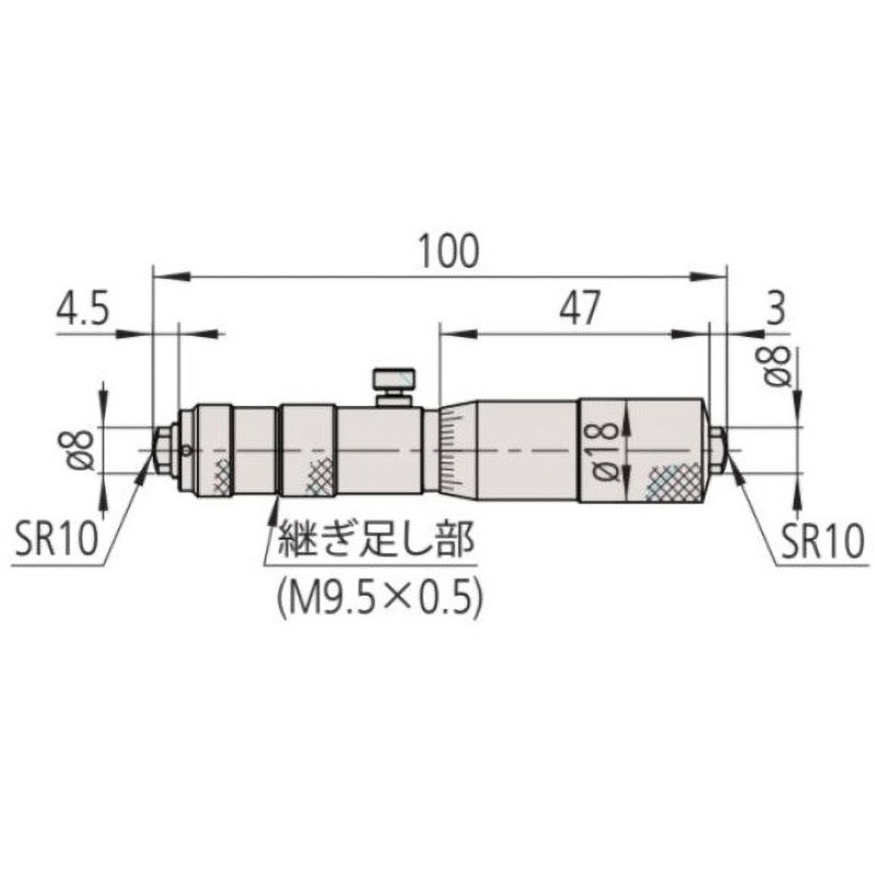 ミツトヨ　棒形内側マイクロ　（133-156）　メーカー校正証明書+トレサビリティ体系図付　 ( IM-400 ) ミツトヨ 外側マイクロ （103-138） メーカー校正証明書+