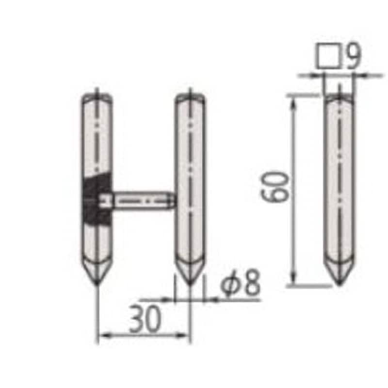 07CZA055 552シリーズ ABSクーラントプルーフカーボンキャリパCFC-GU専用測定子 Mitutoyo(ミツトヨ) ミツトヨ品番07CZA055