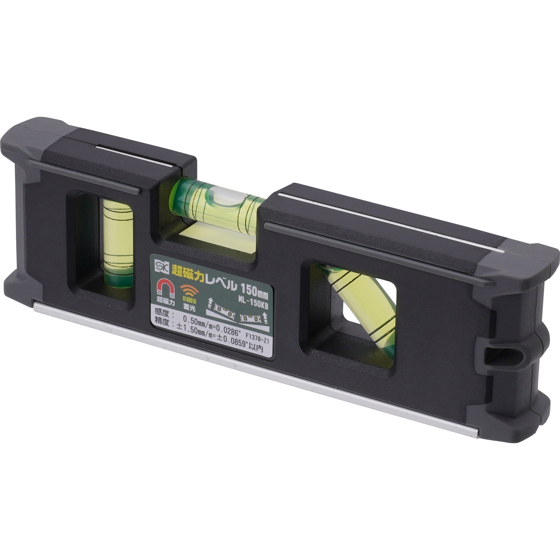 1024km　理科社会セット15000円 ML-150KB 超磁力レベル SK(新潟精機) 黒色 呼び寸法150mm - 【通販