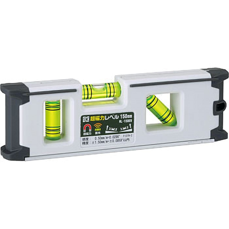 ML-150KW 超磁力レベル SK(新潟精機) 白色 呼び寸法150mm 【通販