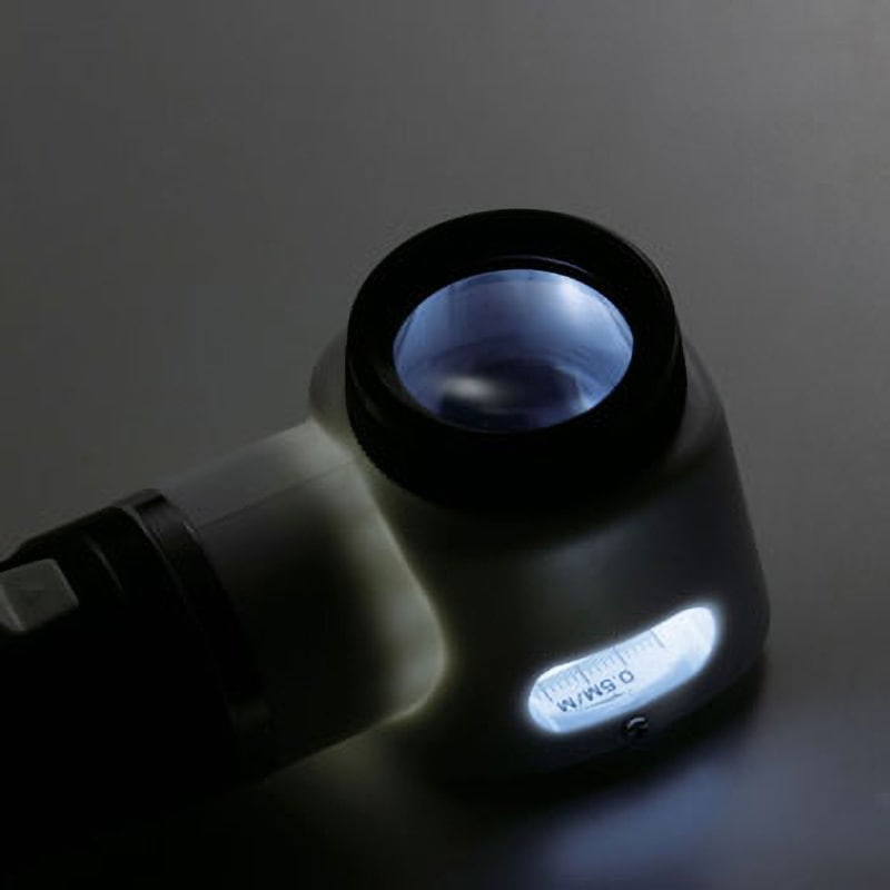 M-100Ⅱ LEDフラッシュルーペ SK(新潟精機) 手持ち式 10倍 レンズ径