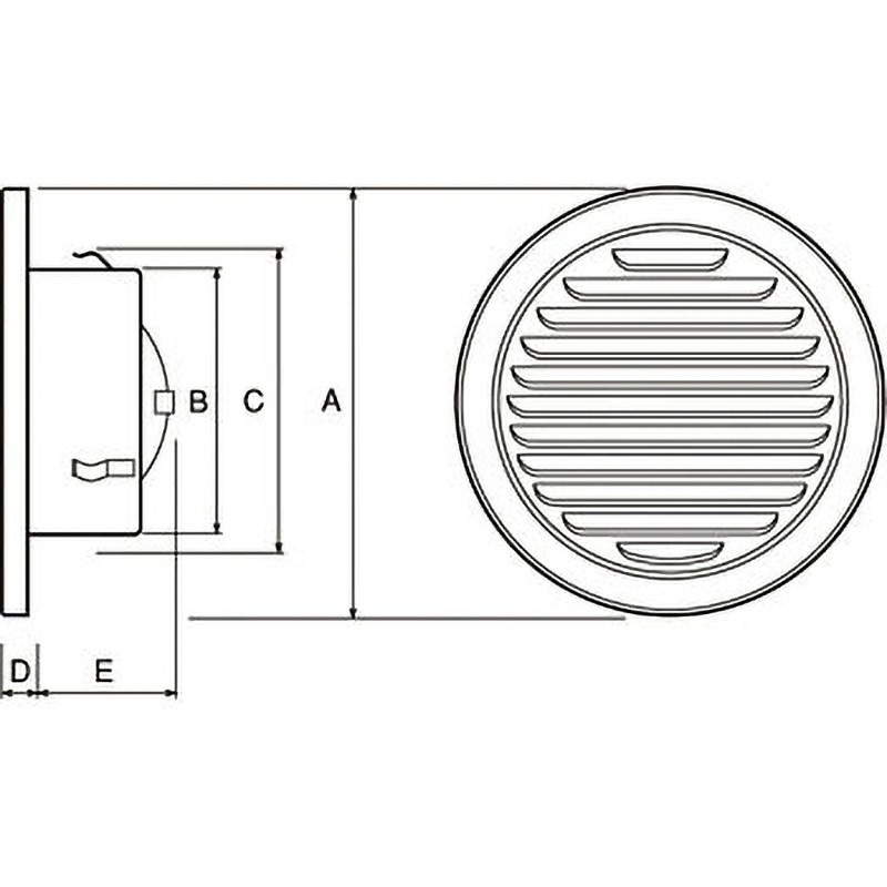 UK-SN100SFD-MB ステンレス製 丸型スリムガラリ FDタイプ 1個 UK-SN100SFD-MB ステンレス製 丸型スリムガラリ FDタイプ 1個