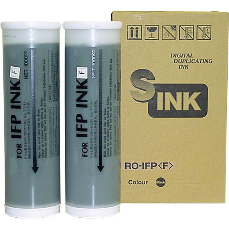 RO-IFP<F> 黒 【リソー対応】軽印刷機用汎用インク RO-IFP＜F＞ 黒 1セット(1000mL×2本) ノーブランド 【通販モノタロウ】