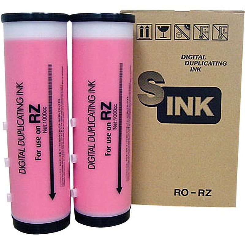RO-RZ 赤 【リソー/デュプロ対応】軽印刷機用汎用インク RO-RZ 1セット(1000mL×6本) ノーブランド 【通販モノタロウ】