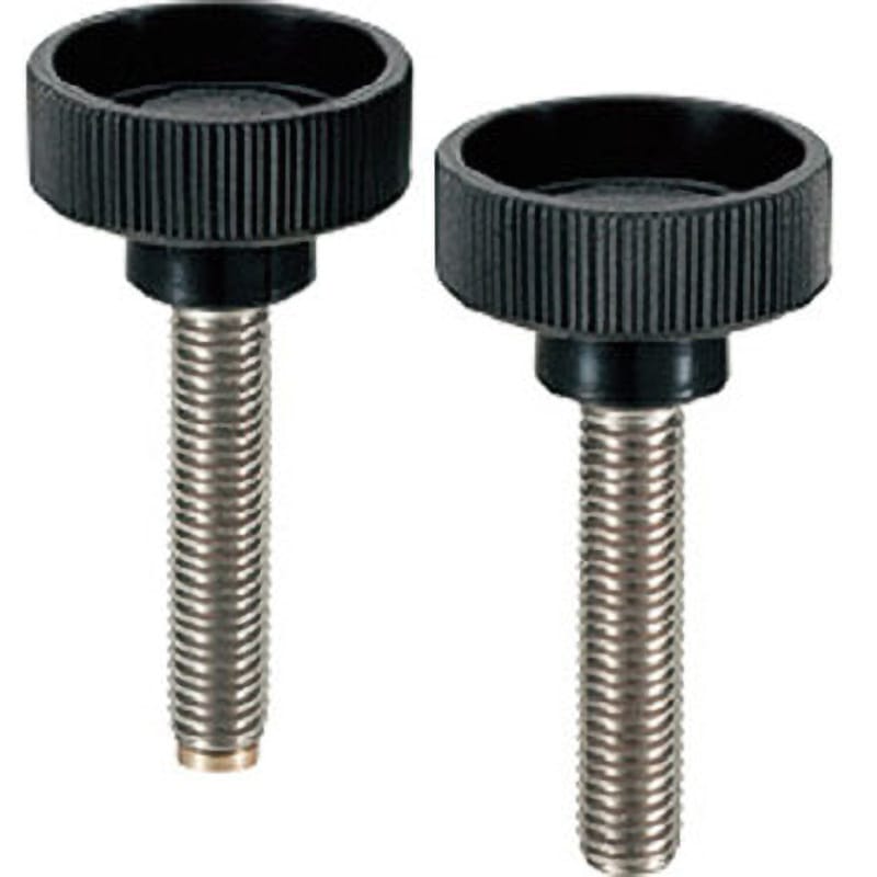 スナップノブプラス　 6個セット KIPMS-24-M6-20-BR KIPMS プラスティックミニノブ(おねじ) NBK