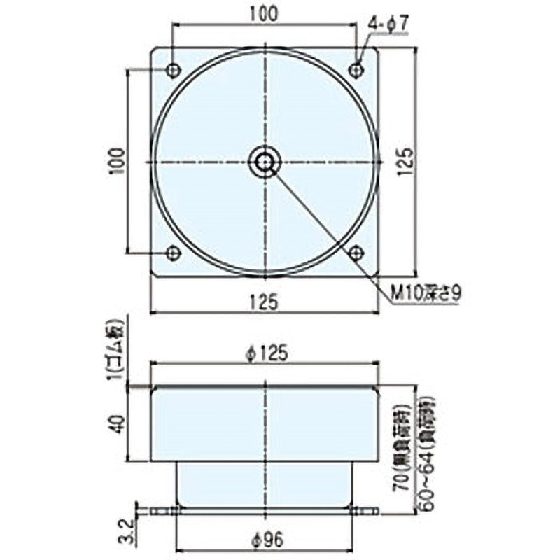 BMH125-200 防振マウント(重量型) ナベヤ 1個 BMH125-200 - 【通販 