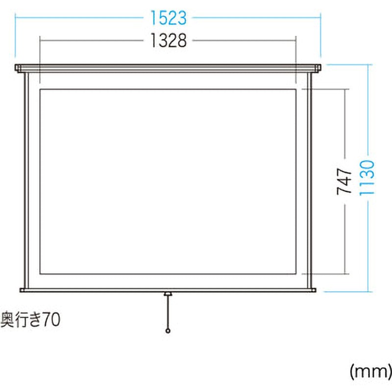 PRS-TS60HD プロジェクタースクリーン(吊り下げ式) 1個 サンワサプライ