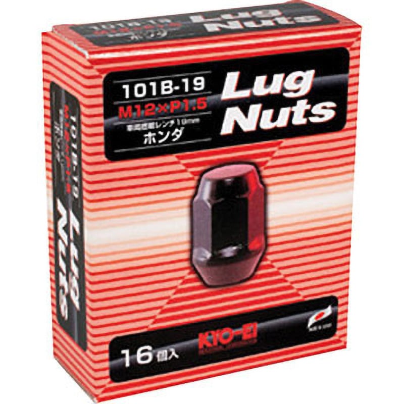 101B-19-16P Lug Nut 19HEX 袋 KYO-EI 全長31mm 1セット(16個