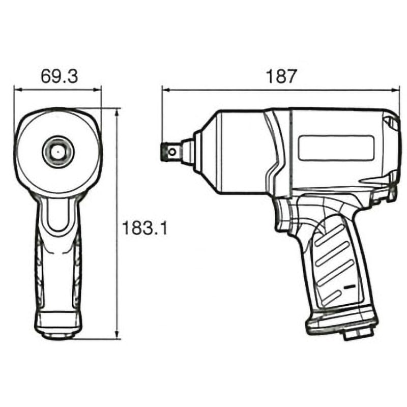 【2025年】高評価レビューアイテム特集 エアーインパクトレンチ AIS-1641 1台 【通販モノタロウ】 日東工器 アクセサリー