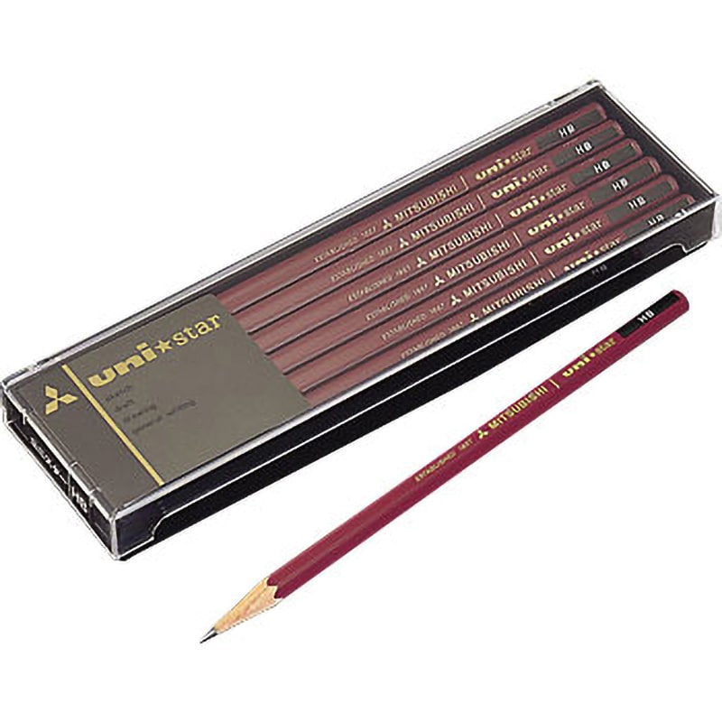 鉛筆ユニスター 一般用 芯色:黒 本体 HB 1箱(12本)