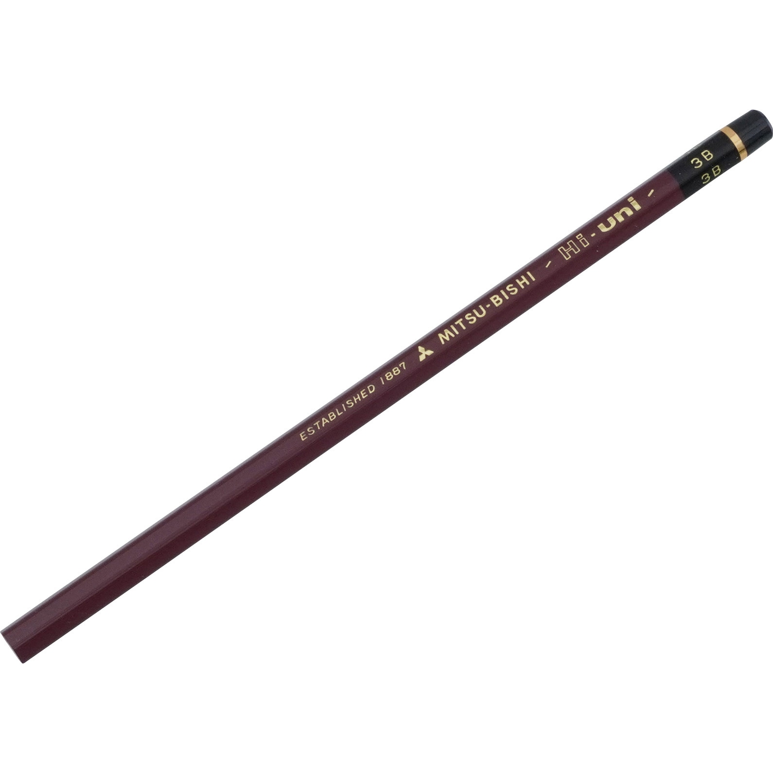HU3B 鉛筆ハイユニ uni(三菱鉛筆) 一般用 芯色:黒 本体 3B 1箱(12本