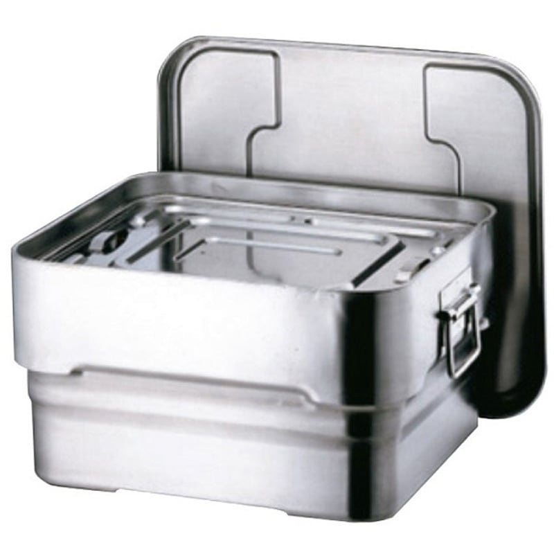 DHS-3513 18-8角型二重食缶(内蓋付) SUGICO(スギコ) 容量13L   DHS-3513