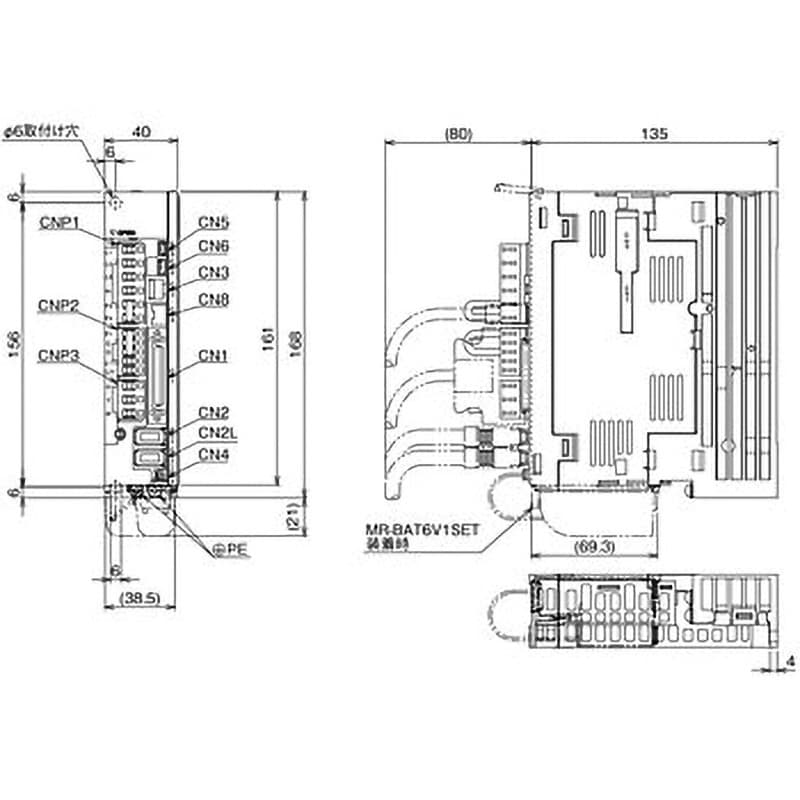 MR-J4-10A MELSERVO-J4シリーズ サーボアンプ 汎用インタフェース 三相/単相AC200V～240V 1台 三菱電機  【通販モノタロウ】