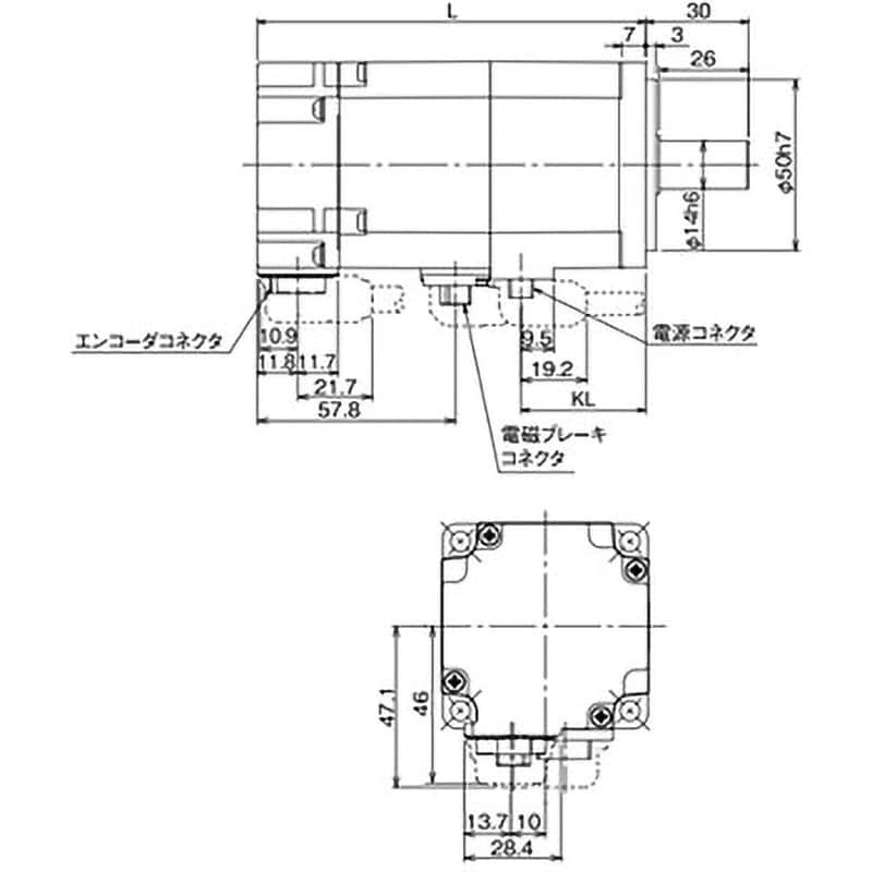 HG-KR43 HG-KRシリーズ(低慣性・小容量) サーボモータ 電磁ブレーキなし 三菱電機 回転数3000min<sup>-1</sup>[r.p.m]  - 【通販モノタロウ】