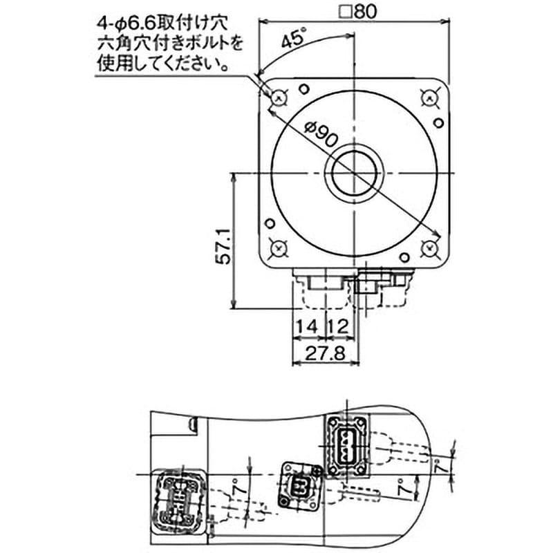 HG-KR73 HG-KRシリーズ(低慣性・小容量) サーボモータ 電磁ブレーキなし 三菱電機  回転数3000min<sup>-1</sup>[r.p.m] - 【通販モノタロウ】