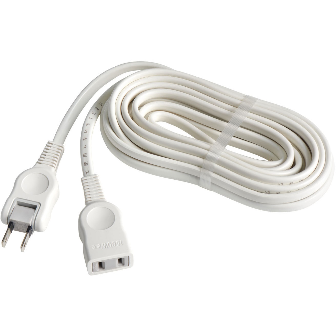 W-1515NB(W) 延長ケーブル 延長コード 電源タップ 1個口 スイッチなし