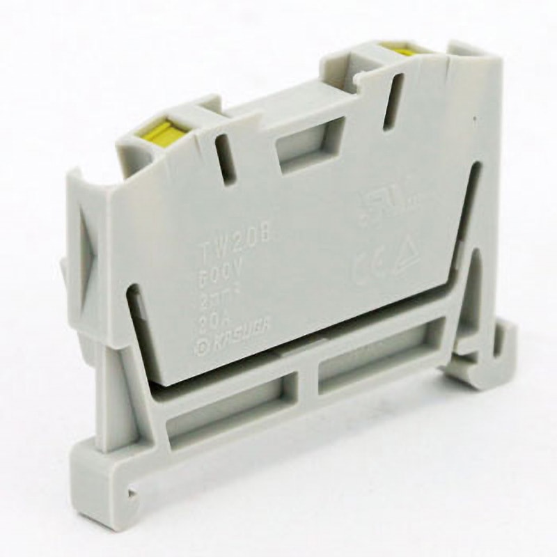 TW20B プッシュイン端子台 レール式 TW/TTWシリーズ PATLITE(パトライト/旧:春日電機) スクリューレス式 14/16A 端子間ピッチ4.6mm 1袋(50個) TW20B