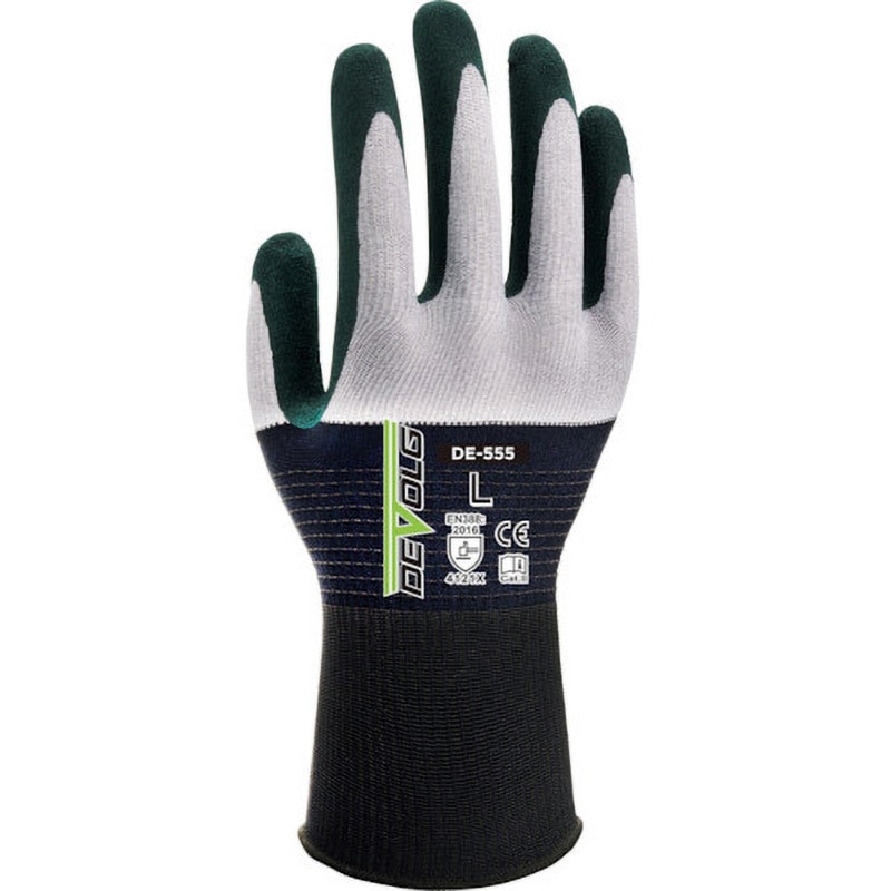 手袋や衣類 DEVOLG ニトリルタッチパネル手袋 DE-1866 Weed タッチパネル用手袋