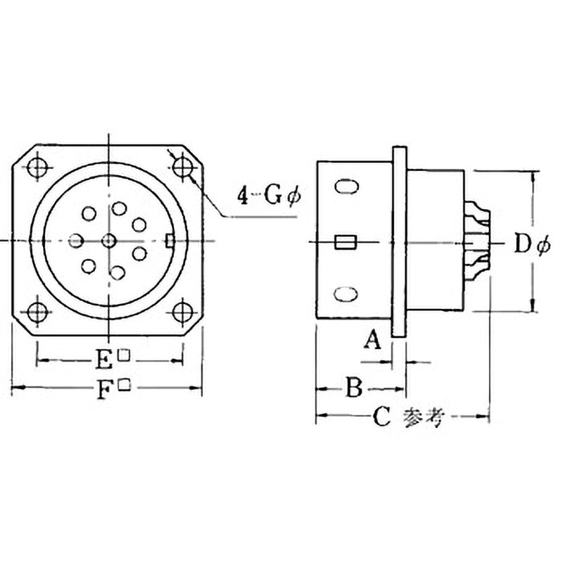 PRC04-21A16-8AM ワンタッチロック丸形コネクタ PRC04シリーズ SF