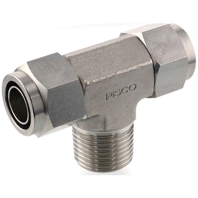 ぴこつな NSB1613-04 SUS316締付継手 ティー PISCO(ピスコ) 1/2 チューブ外径