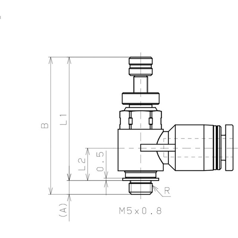 Amazon | 1個 SL 空気圧スロットルバルブ 4-12mm M5 1/8 1/4 3/8